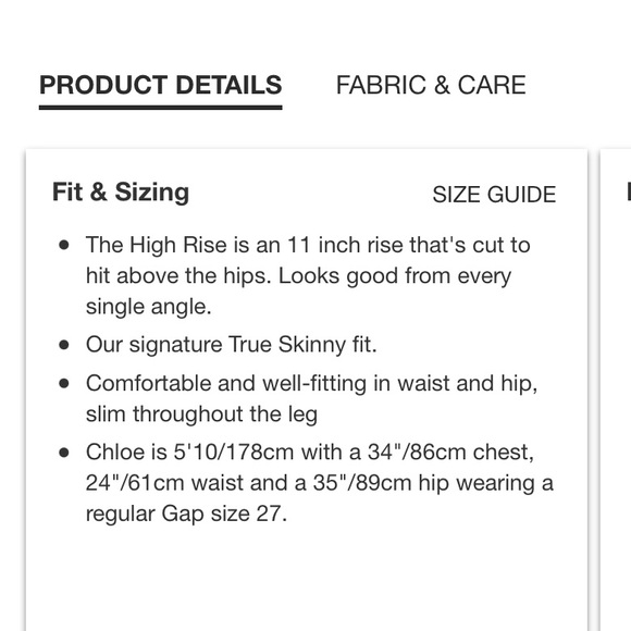 Gap True Skinny High Rise Jeans - Picture 2 of 6